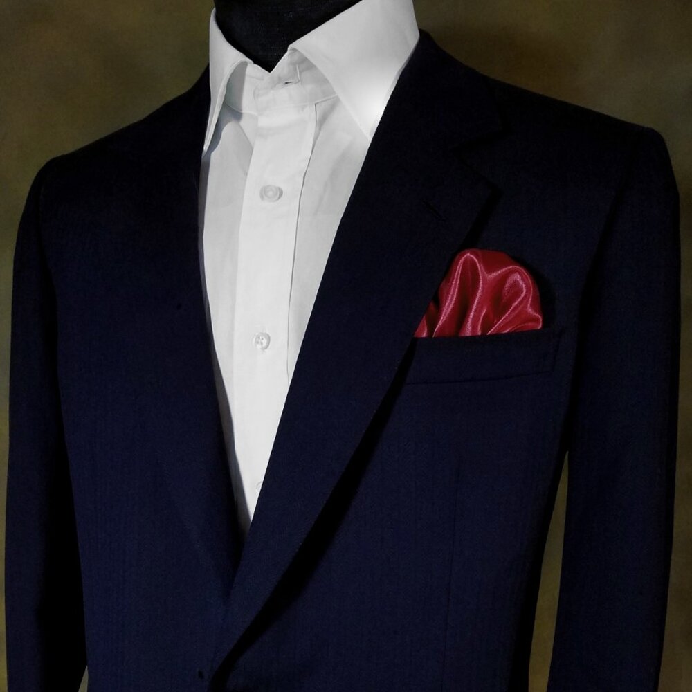 New - Men's Burgundy Red Satin Pre-Folded Pocket Square Insert